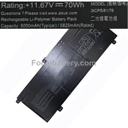 S3607Q Battery  for ASUS Vivobook S16 S3607QA-PL004W 3607QA-PL013W PL018W S3607QA-PL019W