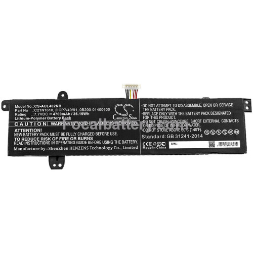 Replacement Battery for Asus L402BP VivoBook R417BA-FA160T