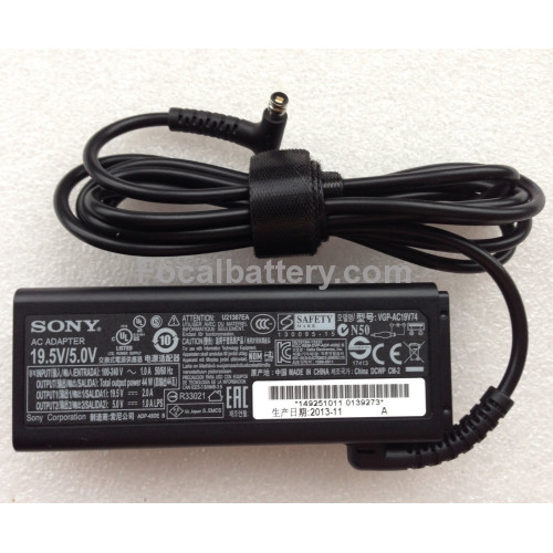 For Sony AC/DC Adapter for Sony VAIO Fit 13A SVF13NA1UL VGP-AC19V74 Flip PC