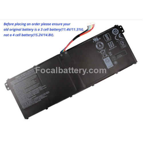 New 36Wh, 3 cells Battery for Acer Aspire 3 A315-57G-527U Replacement