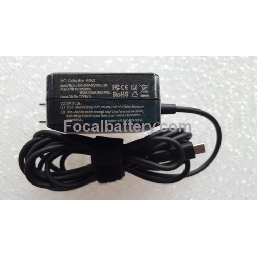 For ASUS UX490U UX490UA ZenBook 3 Deluxe 65W USB Type-C Power AC Adapter Charger